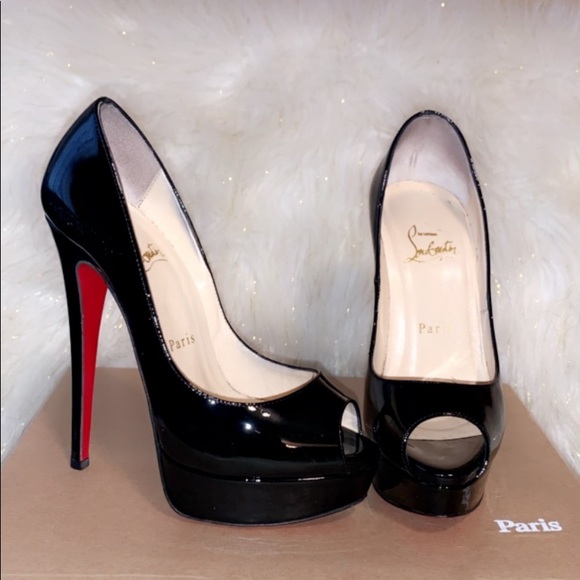 Christian Louboutin Shoes - Christian Louboutin Lady Peep 150 Patent Calf